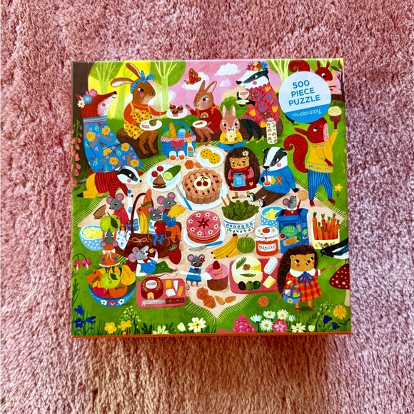 NWT Mudpuppy Woodland Picnic 500-Piece Puzzle - Picture 3 of 4